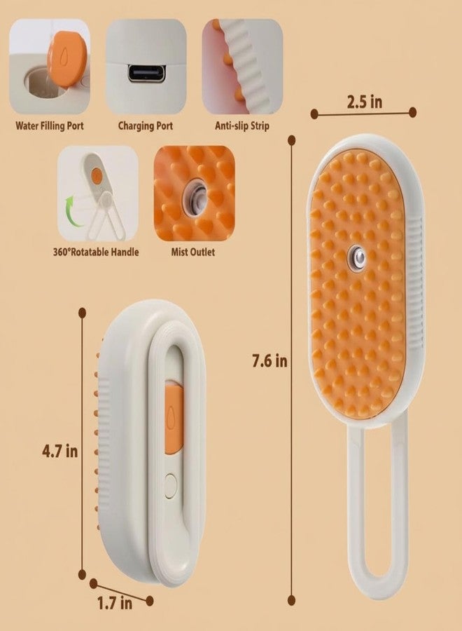 PET FUN PET FUN 4‑in‑1 Pet Grooming Set - Bath Brush Steam 3-in-1 Water Brush + Silicone Bath & Massage Tool + Adjustable Rubber Bath Scrubber + Ergonomic Nail Clippers - Suitable for Dogs & Cats - Image 2